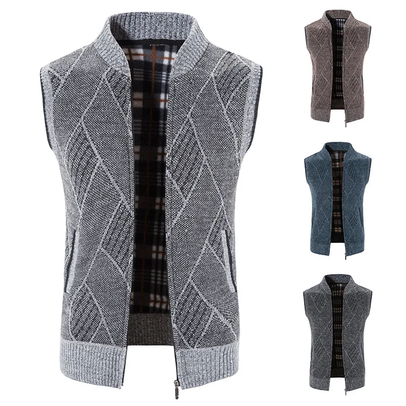 mens sweater knitted vest men vests sweather men clothes 2021 korean vest Thickened Men's Coat Comfort Zipper New Winter Clothes
mens sweater knitted vest men vests sweather men clothes 2021 korean vest Thickened Men's Coat Comfort Zipper New Winter Clothes