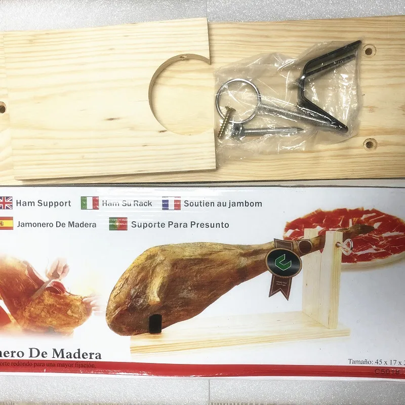 NEW Spanish Ham Rack Wood Ham Holder Turkish BBQ Holder Italian Ham Stand Kitchen Holder for Beef Not Include knife
NEW Spanish Ham Rack Wood Ham Holder Turkish BBQ Holder Italian Ham Stand Kitchen Holder for Beef Not Include knife