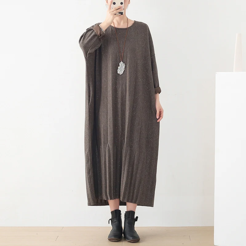 Solid Long Big Size Pull Femme Hiver Women Knitting Dress New O Neck Collar Long Sleeve Loose Fashion Tide Spring Autumn Robe
Solid Long Big Size Pull Femme Hiver Women Knitting Dress New O Neck Collar Long Sleeve Loose Fashion Tide Spring Autumn Robe