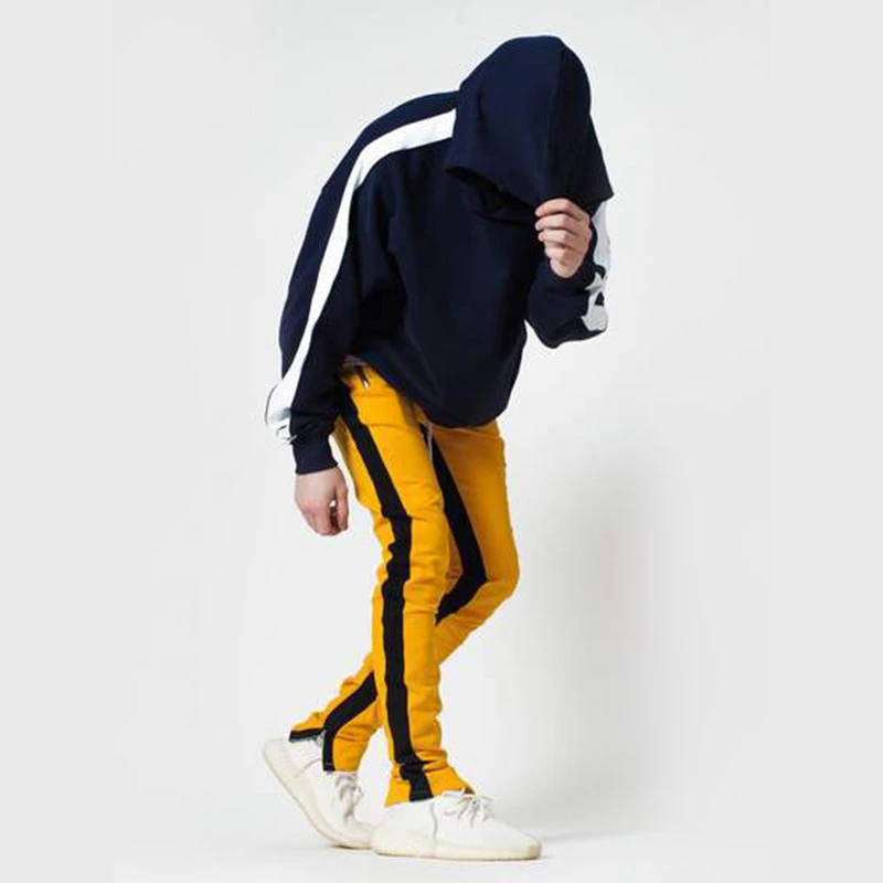 Mens zipper Joggers Casual Pants Fitness Men Sportswear Fashion stitching Bottoms Skinny Sweatpants Trousers Gyms Jogger Pants
Mens zipper Joggers Casual Pants Fitness Men Sportswear Fashion stitching Bottoms Skinny Sweatpants Trousers Gyms Jogger Pants
