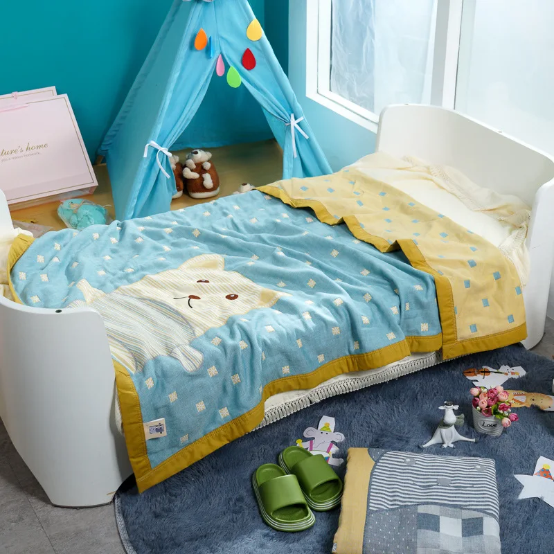 Blanket Cotton Yarn Four Layer Children Blanket 120*150cm Cartoon Quilt Bed Sheet Stitch Blanket Fashion Super Soft Comfortable
Blanket Cotton Yarn Four Layer Children Blanket 120*150cm Cartoon Quilt Bed Sheet Stitch Blanket Fashion Super Soft Comfortable
