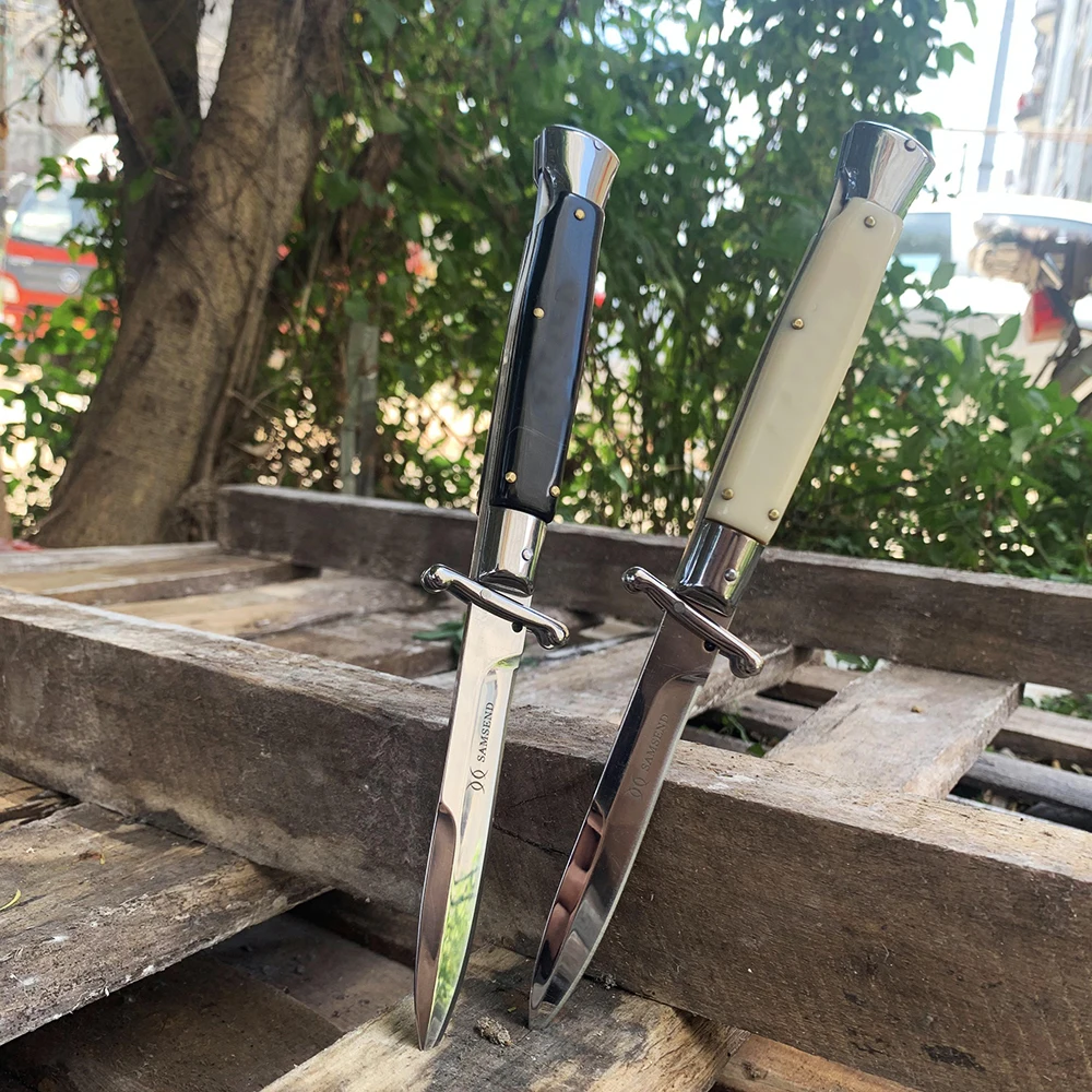 10Inch Quick Folding Knife 440C Acrylic Handle Pocket Folding Knife Camping Hunting Survival Hot Quick EDC tool
10Inch Quick Folding Knife 440C Acrylic Handle Pocket Folding Knife Camping Hunting Survival Hot Quick EDC tool