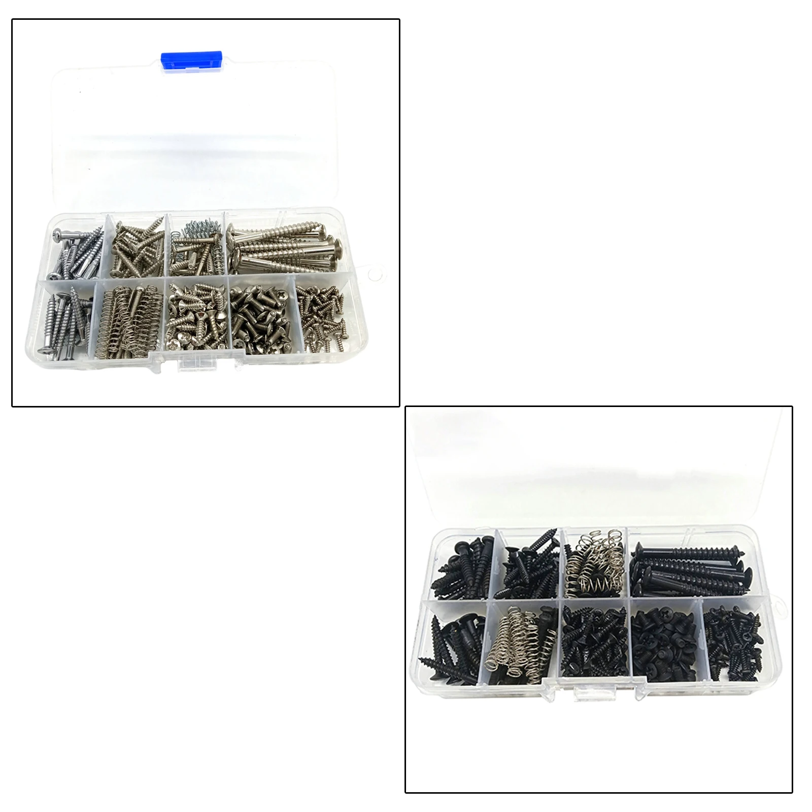 Набор из 240 гитарных винтов в ассортименте для захвата электрогитары тюнер переключатель для ремонта вспомогательные принадлежности
Набор из 240 гитарных винтов в ассортименте для захвата электрогитары тюнер переключатель для ремонта вспомогательные принадлежности