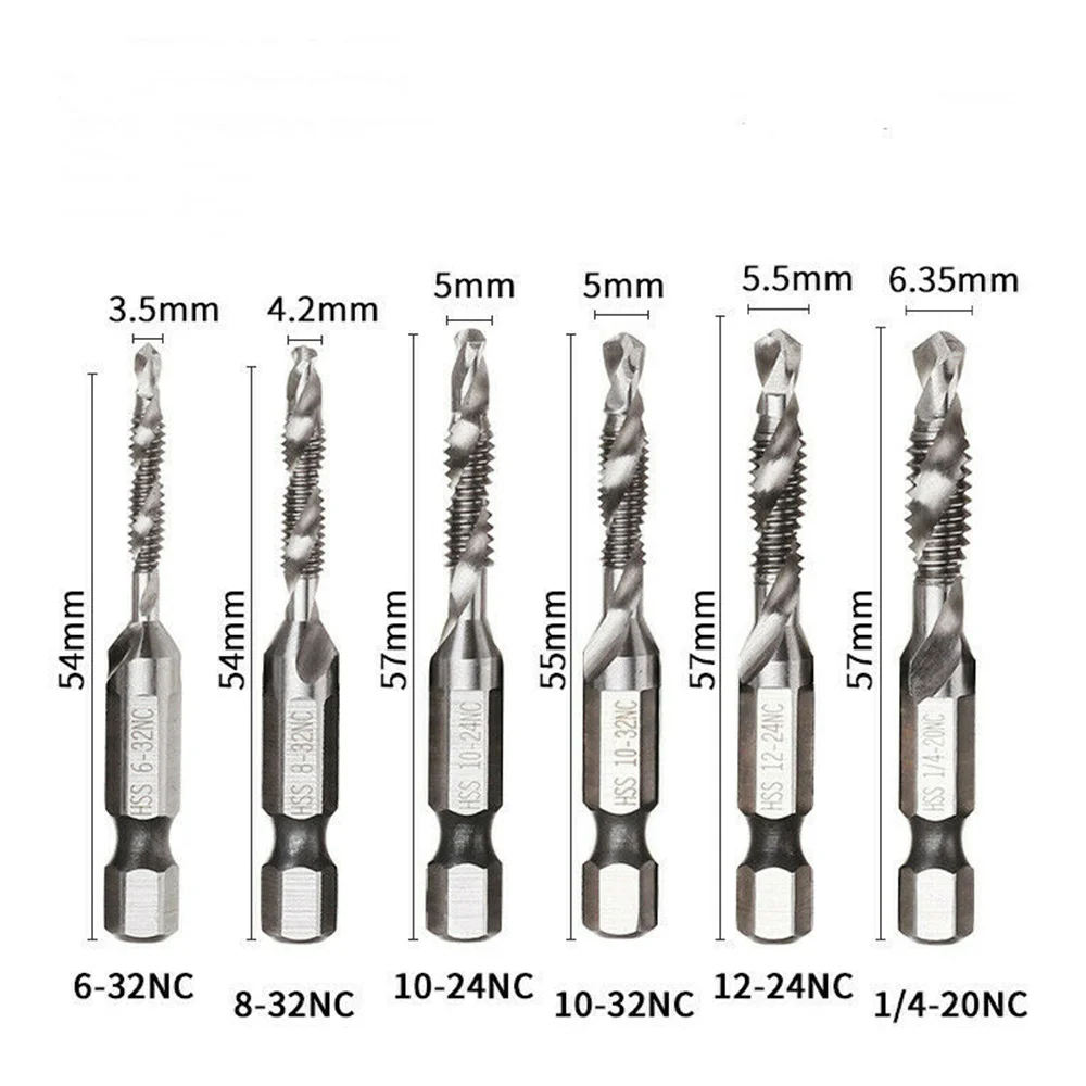 12 Pieces Hex Compound Tap Titanium Plated Shank Screw Thread Drill Bits Set New
12 Pieces Hex Compound Tap Titanium Plated Shank Screw Thread Drill Bits Set New