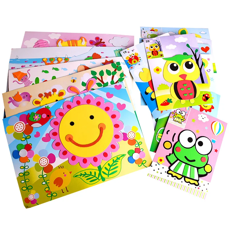 Children's handmade diy sponge 3D EVA stickers boys and girls early education puzzle creative paste toys
Children's handmade diy sponge 3D EVA stickers boys and girls early education puzzle creative paste toys