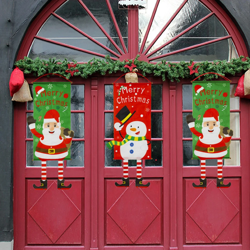 Christmas Hanging Flags Cloth Door Curtain Festival Decorations Banners Xmas Holiday Tree Pendant Banner For Yard Outdoor Party
Christmas Hanging Flags Cloth Door Curtain Festival Decorations Banners Xmas Holiday Tree Pendant Banner For Yard Outdoor Party