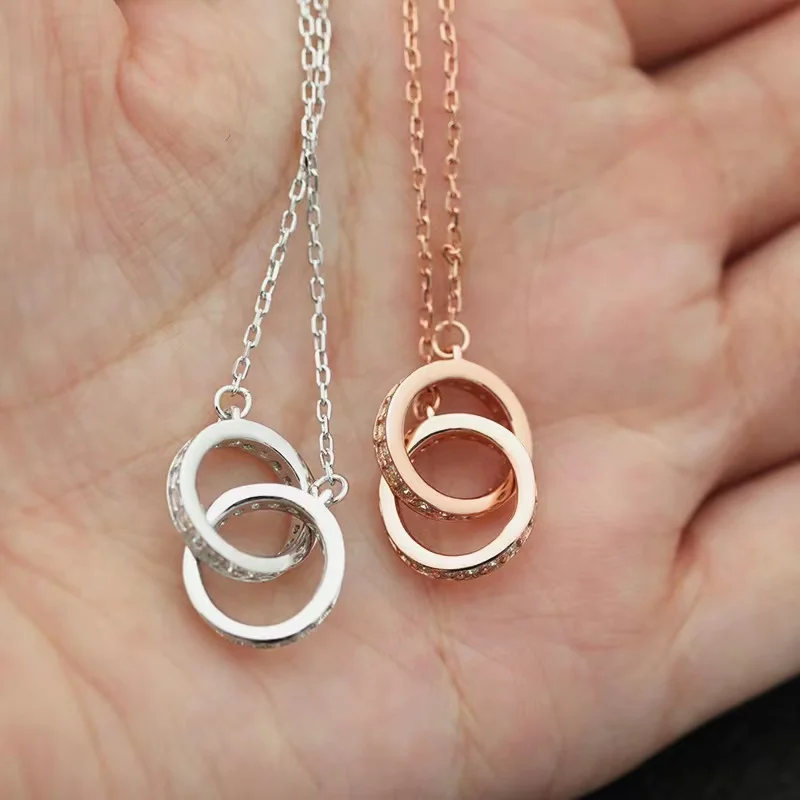 Trendy 925 Sterling Silver Full VVS Moissanite Circle Necklace Women Fine Jewelry Pass Diamond Tester Moissanite Necklace Gift 
Trendy 925 Sterling Silver Full VVS Moissanite Circle Necklace Women Fine Jewelry Pass Diamond Tester Moissanite Necklace Gift