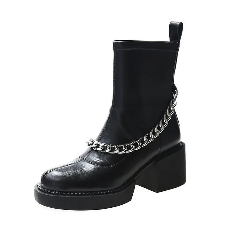 Женские короткие ботинки на платформе, Модные ботильоны на металлической цепочке, осень 2021, женские мотоциклетные ботинки, новые женские бо...
Женские короткие ботинки на платформе, Модные ботильоны на металлической цепочке, осень 2021, женские мотоциклетные ботинки, новые женские бо...