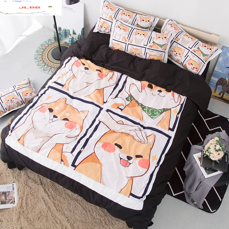 Cute Shiba Inu Soft Bedding Set Pets Dog Queen Duvet Cover Sets Adults/Kids Twin King cartoon new Luxury fashion 3D Bedclothes
Cute Shiba Inu Soft Bedding Set Pets Dog Queen Duvet Cover Sets Adults/Kids Twin King cartoon new Luxury fashion 3D Bedclothes