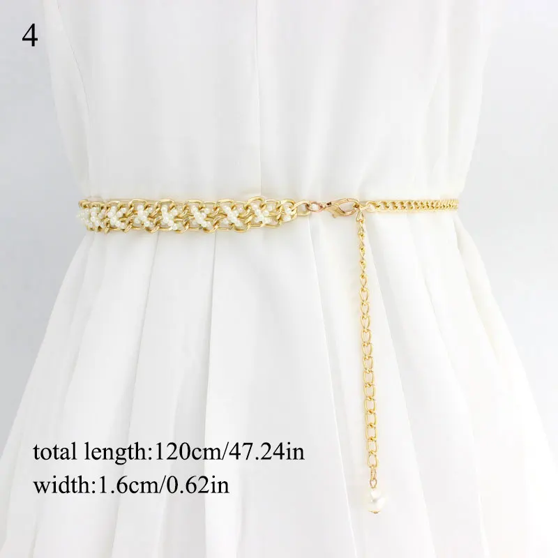 Beaded Hook Thin Waistband Pearl Decorative Metal Belt Clothing Accessories Dress Decorative Waist Belt Women Belt Waist Chain
Beaded Hook Thin Waistband Pearl Decorative Metal Belt Clothing Accessories Dress Decorative Waist Belt Women Belt Waist Chain