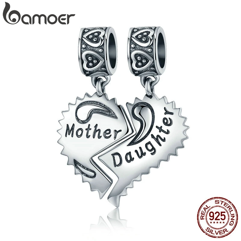 BAMOER 100% 925 Sterling Silver Mother and Daughter Love Forever Pendant Charms fit Bracelets Necklace Jewelry Making SCC427
BAMOER 100% 925 Sterling Silver Mother and Daughter Love Forever Pendant Charms fit Bracelets Necklace Jewelry Making SCC427