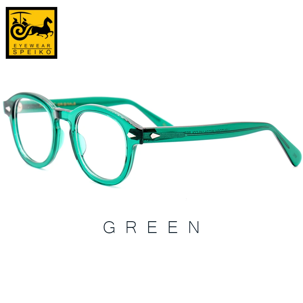 

Очки LEMTOSH в стиле Джонни Депп для близорукости, очки для чтения с зеленой оправой и линзами с защитой от синего света, мужские и женские очки