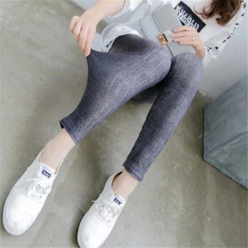 LJCUIYAO Women Leggings High Waist Sexy Stretchy Leggings Women Pants Work Fashion Demin Pant Femme Fake Jeans Push Up Legging 
LJCUIYAO Women Leggings High Waist Sexy Stretchy Leggings Women Pants Work Fashion Demin Pant Femme Fake Jeans Push Up Legging
