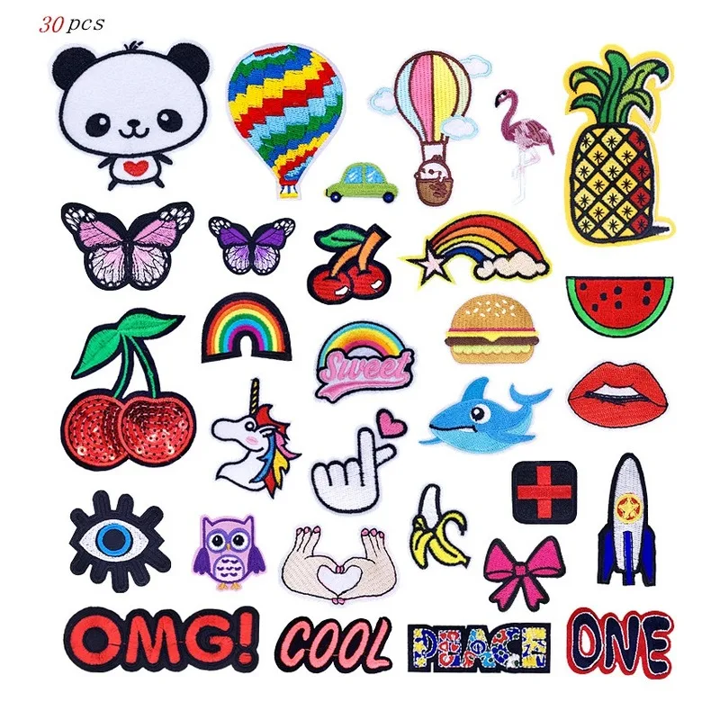 50pcs/lot Balloon Fruit Animal Embroidery Patches Letters Clothing Decoration Accessories Diy Iron Heat Transfer Applique 
50pcs/lot Balloon Fruit Animal Embroidery Patches Letters Clothing Decoration Accessories Diy Iron Heat Transfer Applique