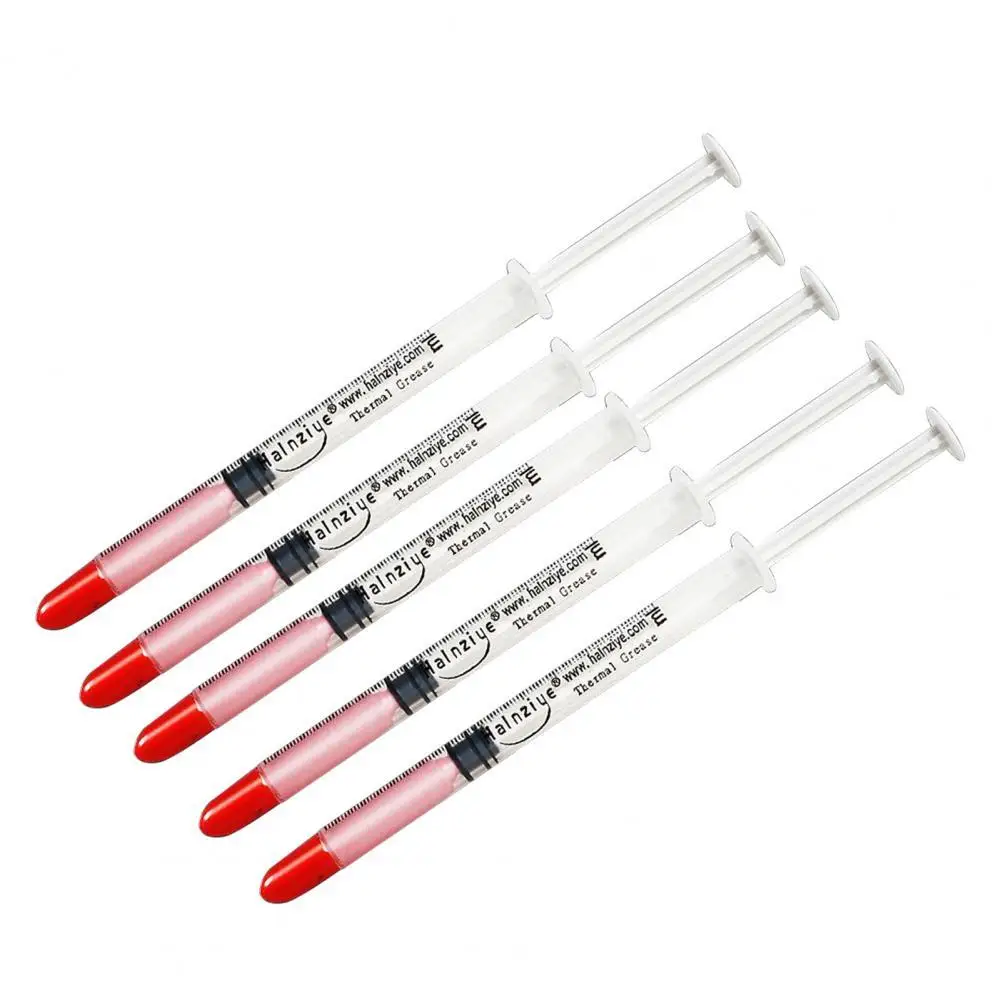 5Pcs HY530PI Thermal Paste Safe Quick Cooling Pink 2.5W/M-K 0.5g Computer Cooling Thermal Compound for CPU
5Pcs HY530PI Thermal Paste Safe Quick Cooling Pink 2.5W/M-K 0.5g Computer Cooling Thermal Compound for CPU