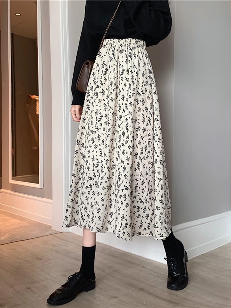 Floral long skirt female 2021 spring and autumn new style thin high waist mid-length a-line skirt all-match skirt
Floral long skirt female 2021 spring and autumn new style thin high waist mid-length a-line skirt all-match skirt