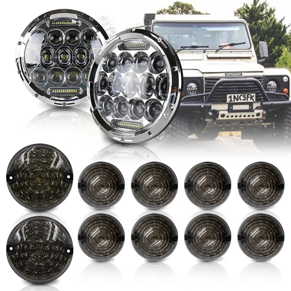 Led 7 inch Headlight Indicator Rear Tail Lamp Fog & Reverse & Front Side Light For Land Rover Defender 90 110 Complete Upgrade
Led 7 inch Headlight Indicator Rear Tail Lamp Fog & Reverse & Front Side Light For Land Rover Defender 90 110 Complete Upgrade