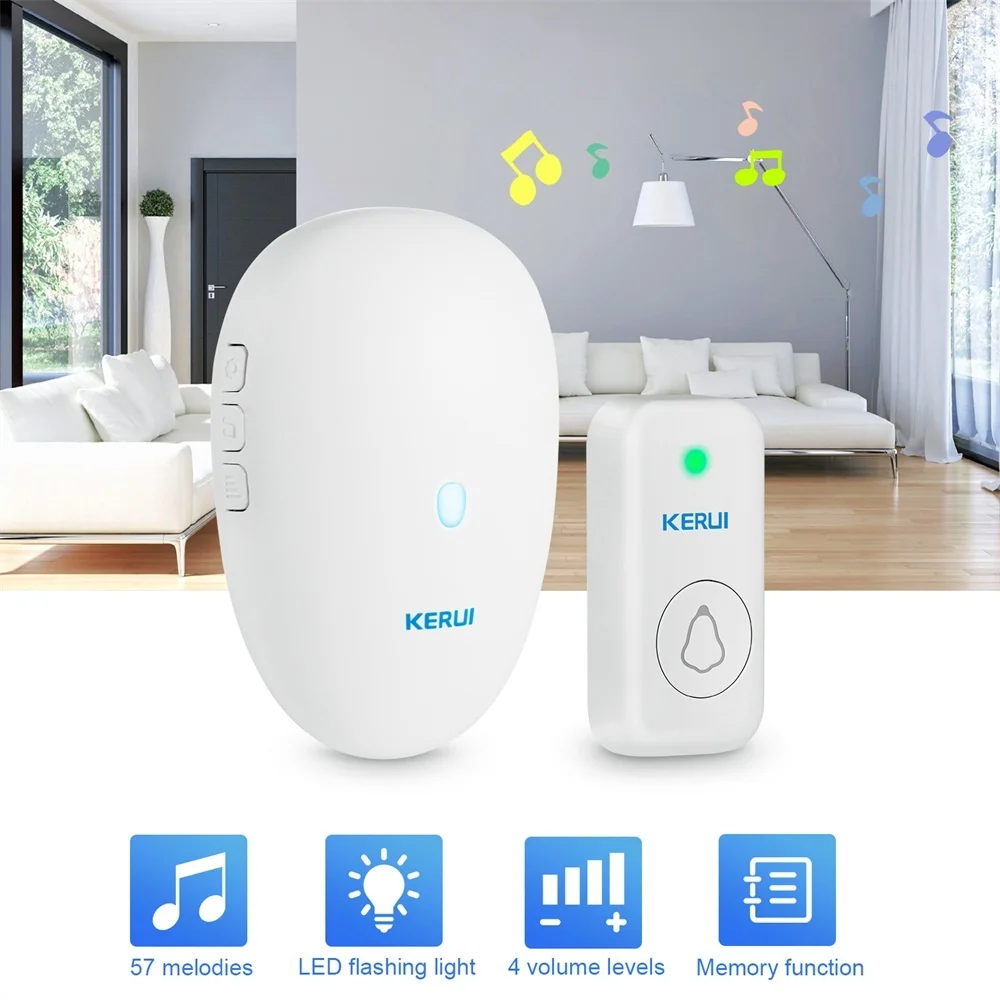 M521 Outdoor Wireless Doorbell Smart Home Security Welcome Chime Kit Door Bell Alarm LED Light Outdoor Button Battery
M521 Outdoor Wireless Doorbell Smart Home Security Welcome Chime Kit Door Bell Alarm LED Light Outdoor Button Battery