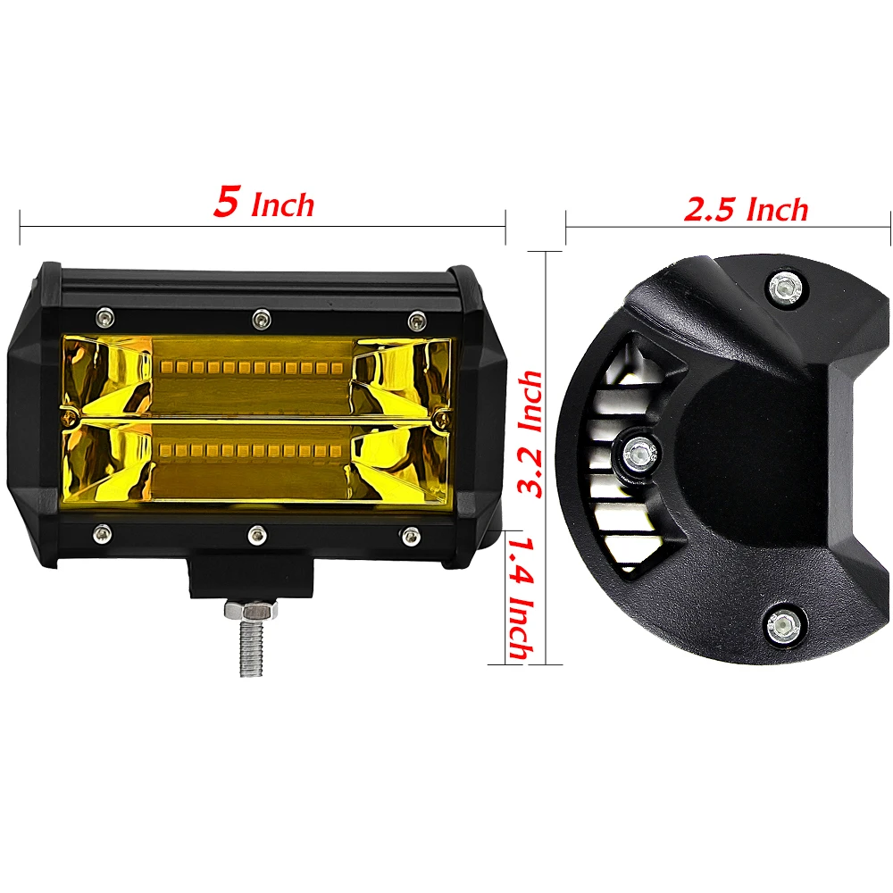 5 Inch 72W Off Road LED Work Light Bar Car 4x4 Accessories Offroad For Truck ATV UTV SUV Boat Tractor Driving Fog Lamp 12V 24V
5 Inch 72W Off Road LED Work Light Bar Car 4x4 Accessories Offroad For Truck ATV UTV SUV Boat Tractor Driving Fog Lamp 12V 24V