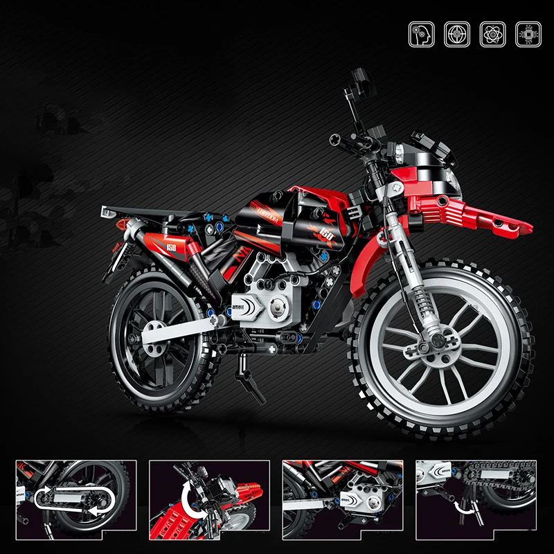 High-tech Motorcycle Car Model Building Blocks City Speed Motorbike Vehicle Moc Bricks Set Children Creator Toys Kids Gift
High-tech Motorcycle Car Model Building Blocks City Speed Motorbike Vehicle Moc Bricks Set Children Creator Toys Kids Gift