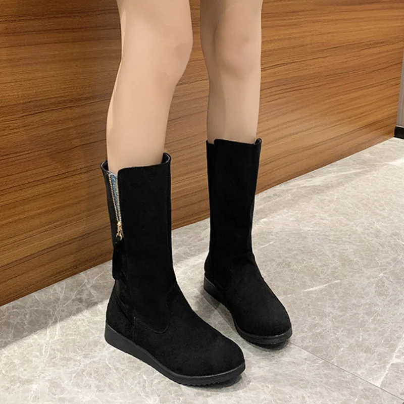 Women's Short Boots Thick Winter Long Zipper Motorcycle Boots Women Flat Bottom Non-slip Warm Boots Winter Snow Boots Women 2021
Women's Short Boots Thick Winter Long Zipper Motorcycle Boots Women Flat Bottom Non-slip Warm Boots Winter Snow Boots Women 2021