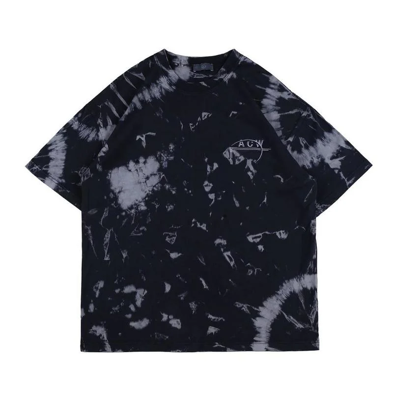 

Футболка 21SS с вышивкой tie dye ACW, футболка с вышивкой холодной стены для мужчин и женщин, топы из чистого хлопка ACW, футболки Джастина Бибера, хо...