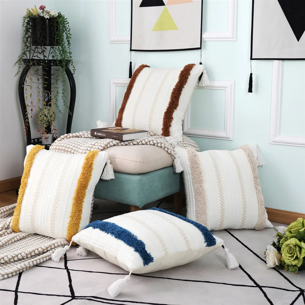 Tufted Tassel Woven Throw Pillow Case Boho Cushion Cover For Sofa Chair Fall Home Decoration
Tufted Tassel Woven Throw Pillow Case Boho Cushion Cover For Sofa Chair Fall Home Decoration