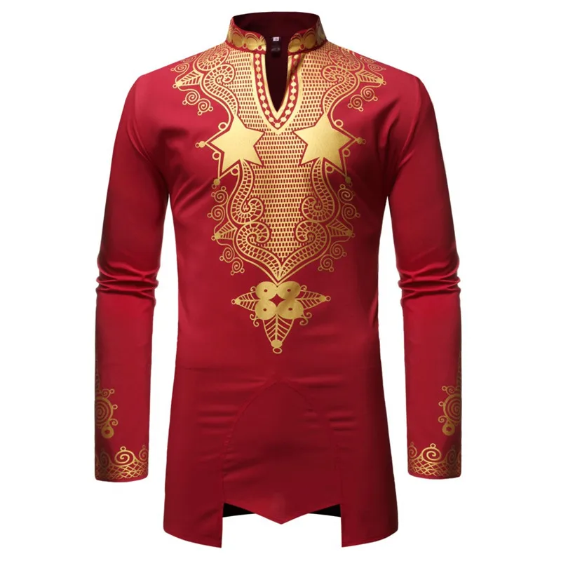 Red Stand Collar African colors Print Shirt Men Pop Vogue Long Sleeve African Shirt Men Streetwear African Clothes Chemise
Red Stand Collar African colors Print Shirt Men Pop Vogue Long Sleeve African Shirt Men Streetwear African Clothes Chemise