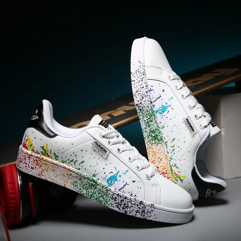 2021 New Sneakers Fashion Breathble Men Women's Skateboard Shoes Platform Lace Up Casual Shoes Woman Man White Tenis Feminino
2021 New Sneakers Fashion Breathble Men Women's Skateboard Shoes Platform Lace Up Casual Shoes Woman Man White Tenis Feminino
