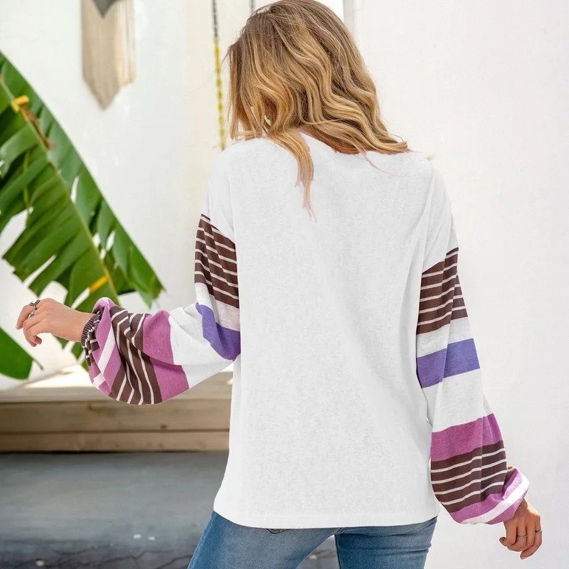 Lantern Sleeve Cotton Blend Striped Loose Sweatshirts Women Fashion Pullovers 2020 Autumn New Design Plus Size Office Lady Tops
Lantern Sleeve Cotton Blend Striped Loose Sweatshirts Women Fashion Pullovers 2020 Autumn New Design Plus Size Office Lady Tops