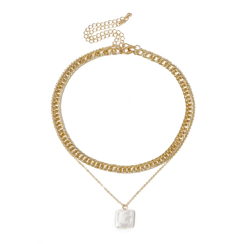 Ailodo Multilayer Pearl Necklace For Women Gold Color Punk Thick Chian Statement Necklace Collier Fashion Party Wedding Jewelry
Ailodo Multilayer Pearl Necklace For Women Gold Color Punk Thick Chian Statement Necklace Collier Fashion Party Wedding Jewelry