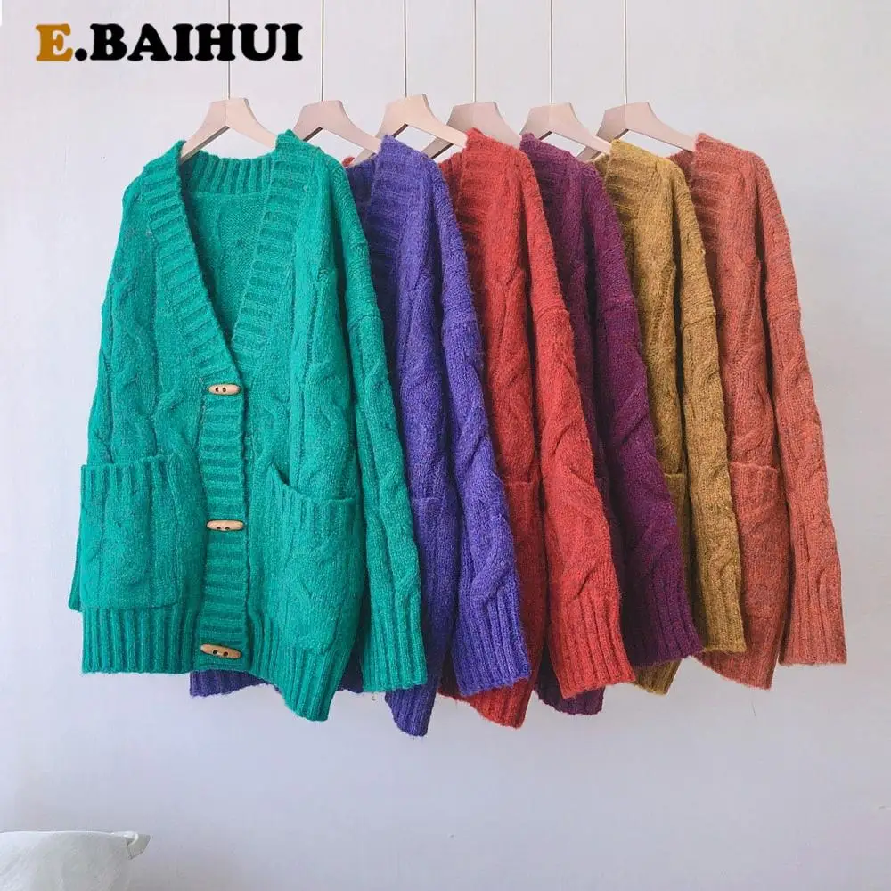 EBAIHUI 2020 Cardigan Winter Sweater Women Long Sleeve Ribbed Knitted Thicken Tops High Quality Lady Soft Outwear Female Coats
EBAIHUI 2020 Cardigan Winter Sweater Women Long Sleeve Ribbed Knitted Thicken Tops High Quality Lady Soft Outwear Female Coats