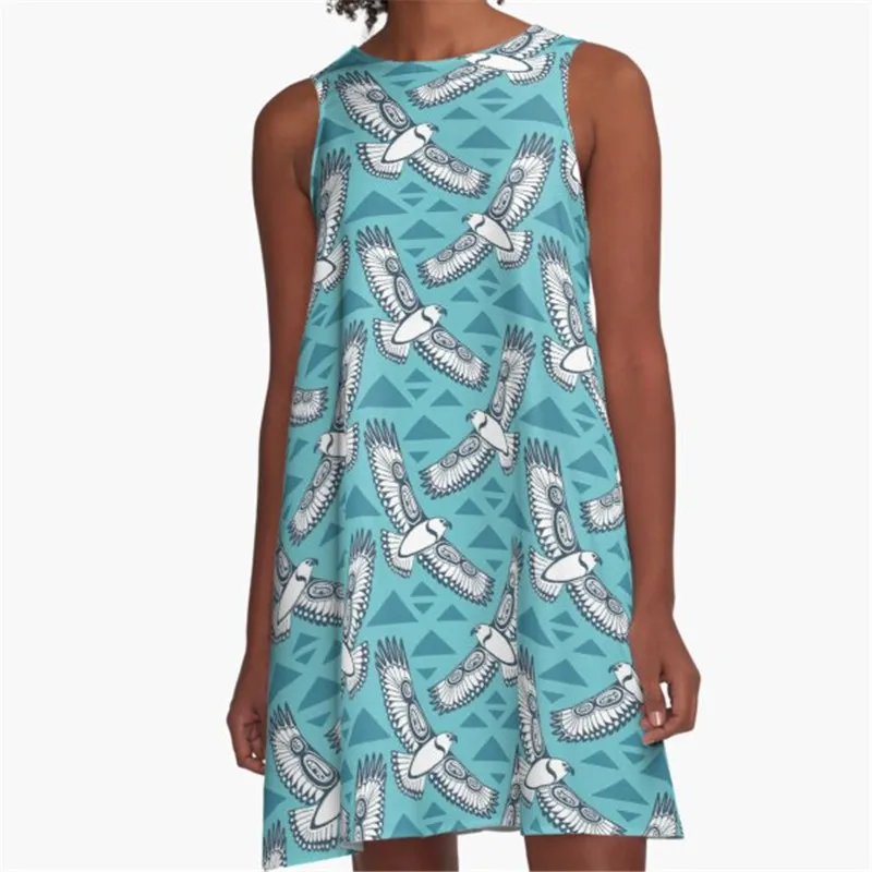 Fashion Women summer dresses famous black cat Printed A-Line Boho Dress for women harajuku Sexy ladies mini short beach dress