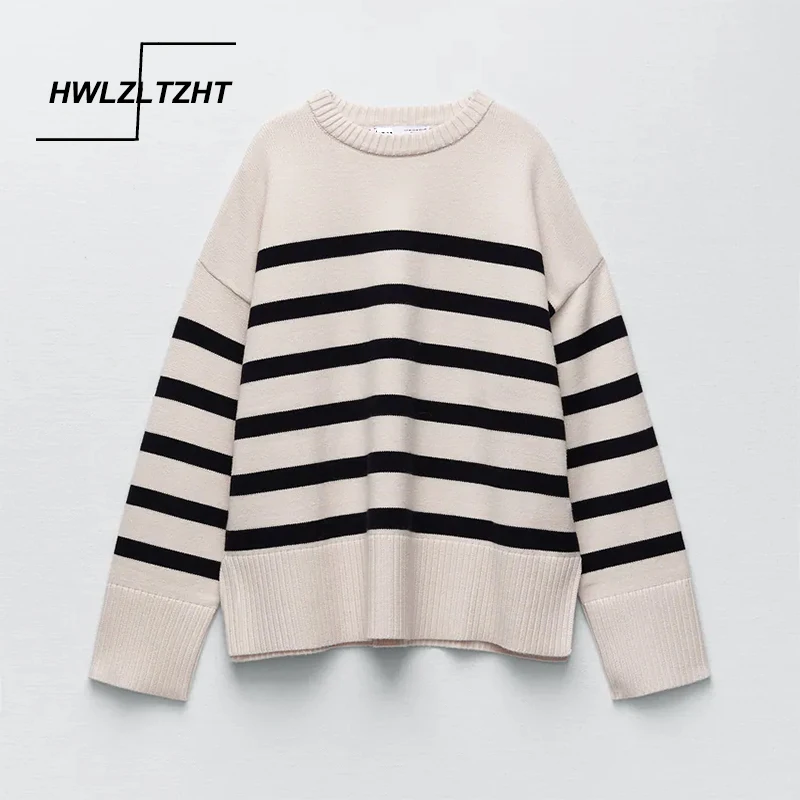 HWLZLTZHT 2021 Winter Soft Striped Knit Sweater Women Long Sleeve O Neck Loose Rib Jumper Feminine Fashion Knitted Sweaters Tops
HWLZLTZHT 2021 Winter Soft Striped Knit Sweater Women Long Sleeve O Neck Loose Rib Jumper Feminine Fashion Knitted Sweaters Tops