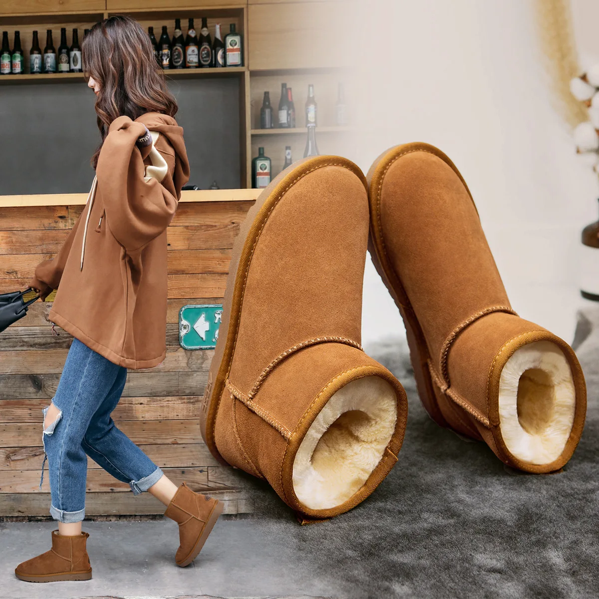 2021 new winter plus velvet waterproof mid-tube snow boots thick warm women's boots 35-40 flat-heeled cotton shoes black boots
2021 new winter plus velvet waterproof mid-tube snow boots thick warm women's boots 35-40 flat-heeled cotton shoes black boots
