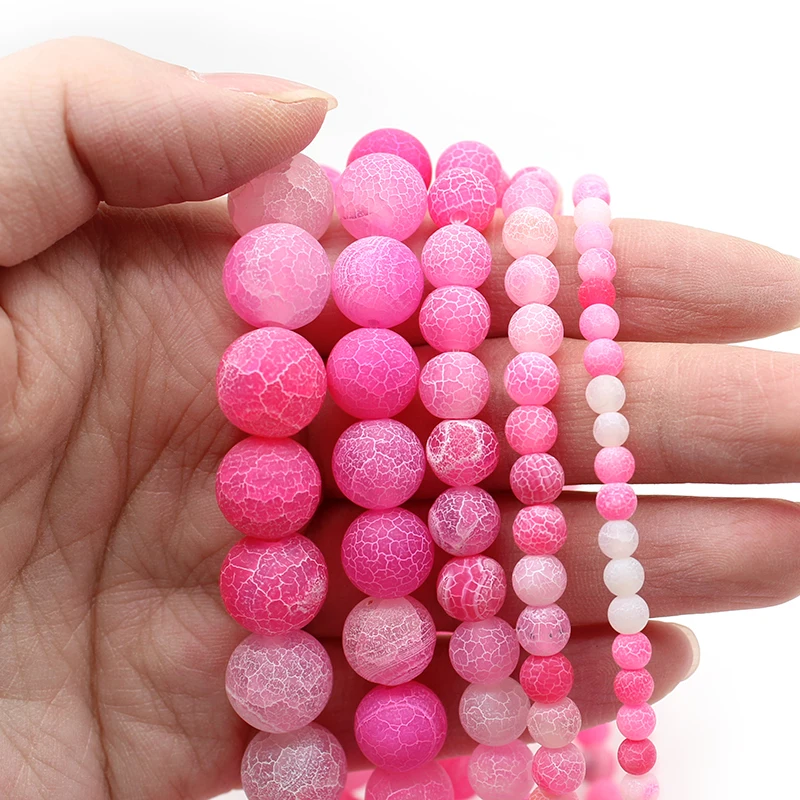 Natural Stone Beads Pink Weathered Agates Loose Round Beads For Jewelry Making DIY Bracelet Necklace 4 6 8 10 12mm
Natural Stone Beads Pink Weathered Agates Loose Round Beads For Jewelry Making DIY Bracelet Necklace 4 6 8 10 12mm