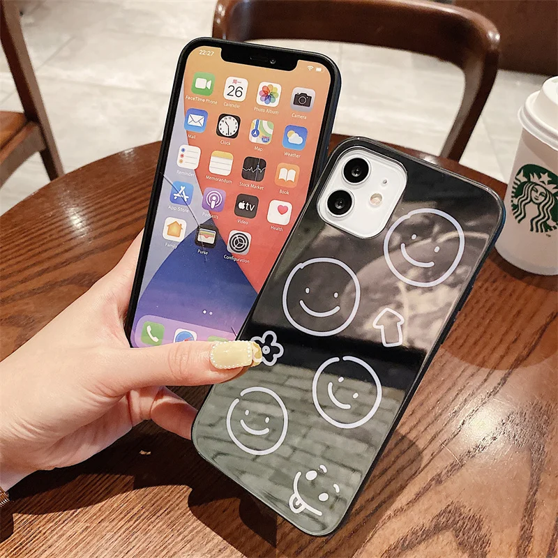 Bling Glitter Luxury Cute Cartoon Line Smile Face Phone Case for iphone 13 12 11 Pro Max XR X XS 7 8 Plus Mirror Side Back Cover
Bling Glitter Luxury Cute Cartoon Line Smile Face Phone Case for iphone 13 12 11 Pro Max XR X XS 7 8 Plus Mirror Side Back Cover