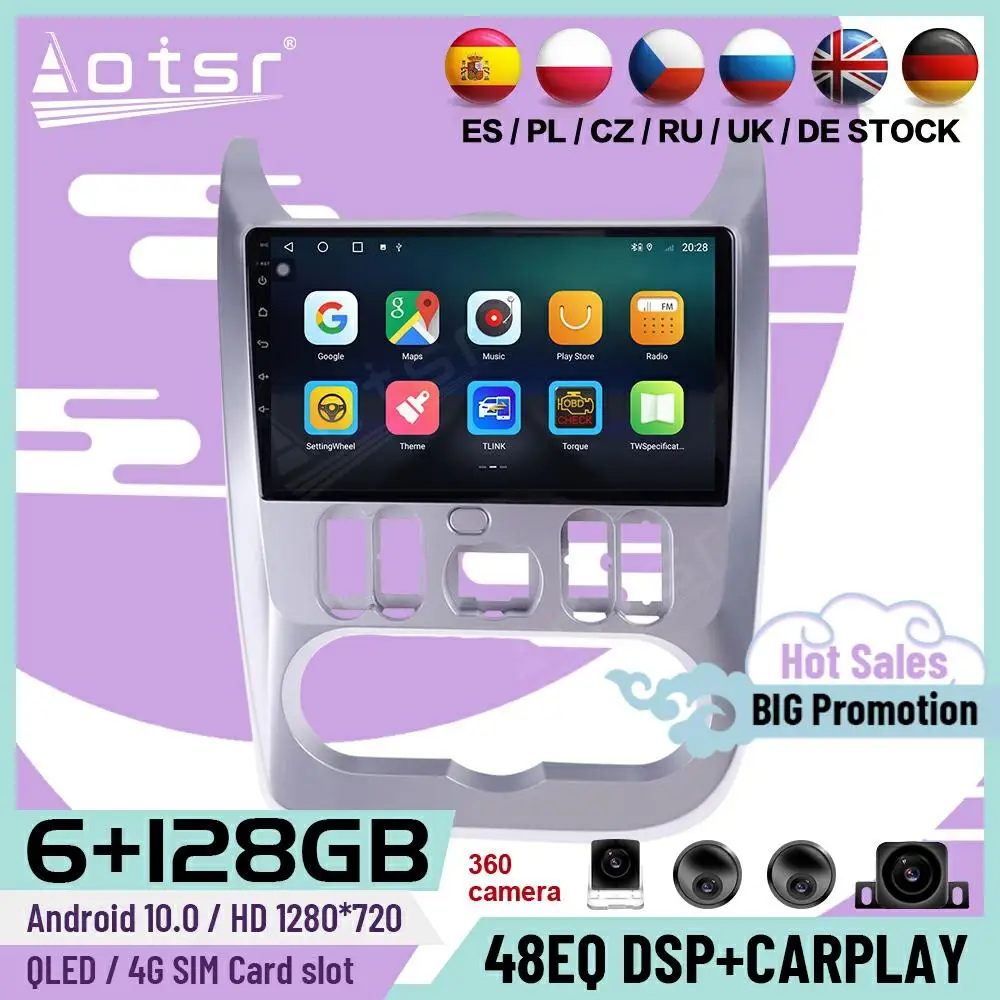 6 + 128G Carplay мультимедийный стерео Android плеер для Renault Logan 2009 2010 2011 2012 2013 GPS навигатор автомобильный радиоприемник головное устройство
6 + 128G Carplay мультимедийный стерео Android плеер для Renault Logan 2009 2010 2011 2012 2013 GPS навигатор автомобильный радиоприемник головное устройство