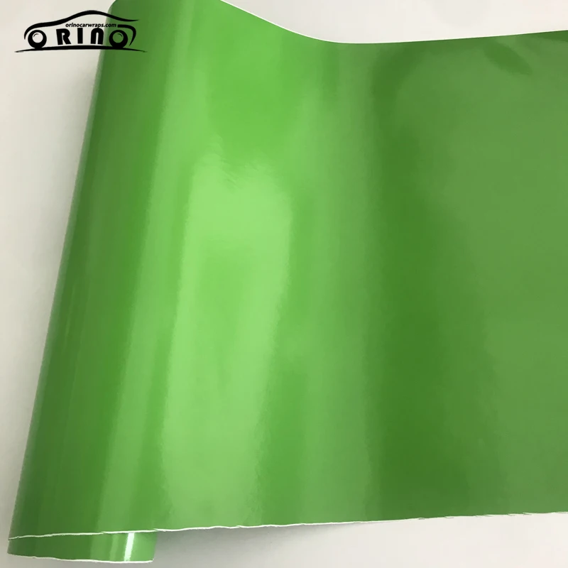 Глянцевая зеленая виниловая пленка с высвобождением воздуха ПВХ клейкая