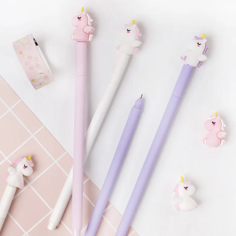 24PCS Korean Unicorn Cartoon Silicone Head Gel Pens Black Water Pen 0.5mm Student Stationery Kawaii School Supplies
24PCS Korean Unicorn Cartoon Silicone Head Gel Pens Black Water Pen 0.5mm Student Stationery Kawaii School Supplies