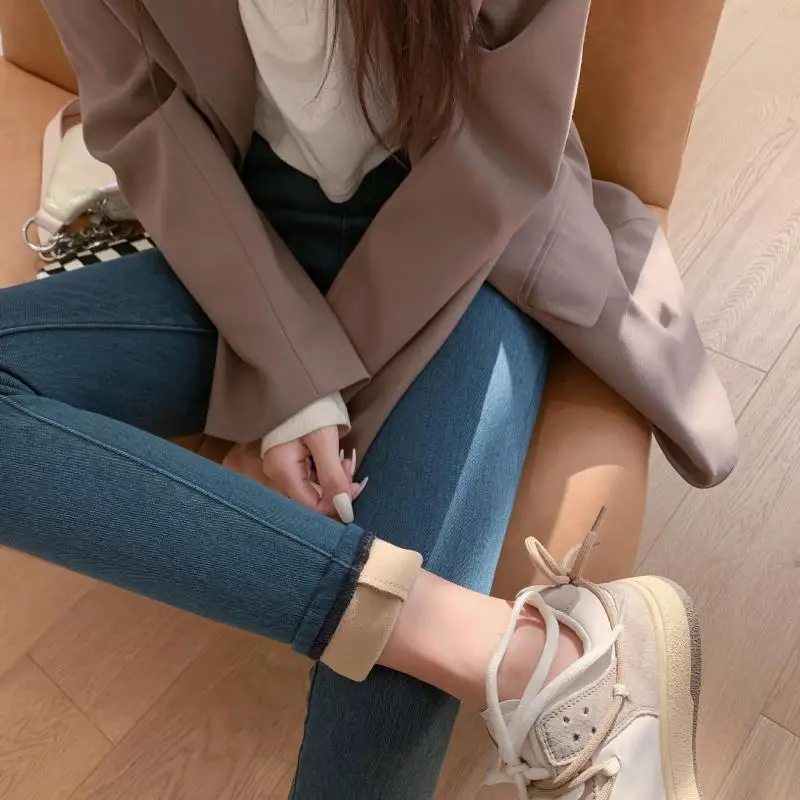 Yailsay Winter Thick Velvet Women High Waist Skinny Jeans Simple Fleece Warm Slim Fit Stretch Ladies Casual Denim Pencil Pants
Yailsay Winter Thick Velvet Women High Waist Skinny Jeans Simple Fleece Warm Slim Fit Stretch Ladies Casual Denim Pencil Pants