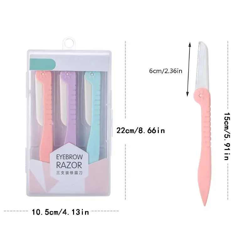 3pcs Eyebrow Trimmer Face Razor Eyebrow Portable Blades Shaver Knife Hair Remover Set Makeup Eyebrow Profiler Tools
3pcs Eyebrow Trimmer Face Razor Eyebrow Portable Blades Shaver Knife Hair Remover Set Makeup Eyebrow Profiler Tools