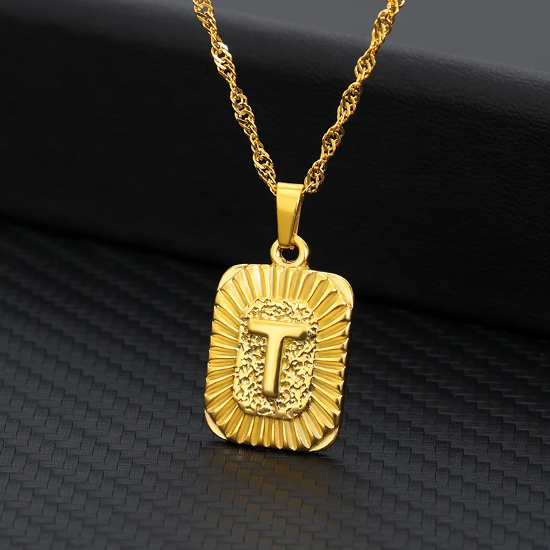 A-Z Letter Initial Necklaces For Women Men Gold Color Stainless Steel Chain Choker Male Female Pendant Necklace Fashion Jewelry
A-Z Letter Initial Necklaces For Women Men Gold Color Stainless Steel Chain Choker Male Female Pendant Necklace Fashion Jewelry