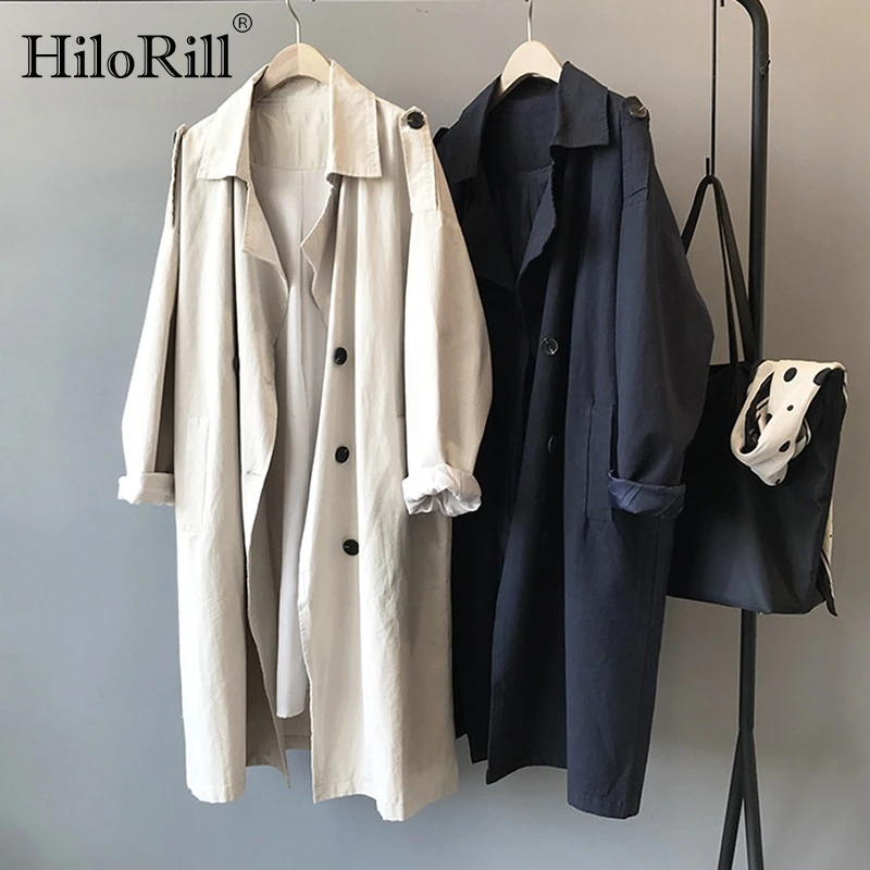 HiloRill Women Elegant Solid Long Trench Turn Down Collar Office Coat Ladies Batwing Long Sleeve Loose Outwear Windbreak
HiloRill Women Elegant Solid Long Trench Turn Down Collar Office Coat Ladies Batwing Long Sleeve Loose Outwear Windbreak