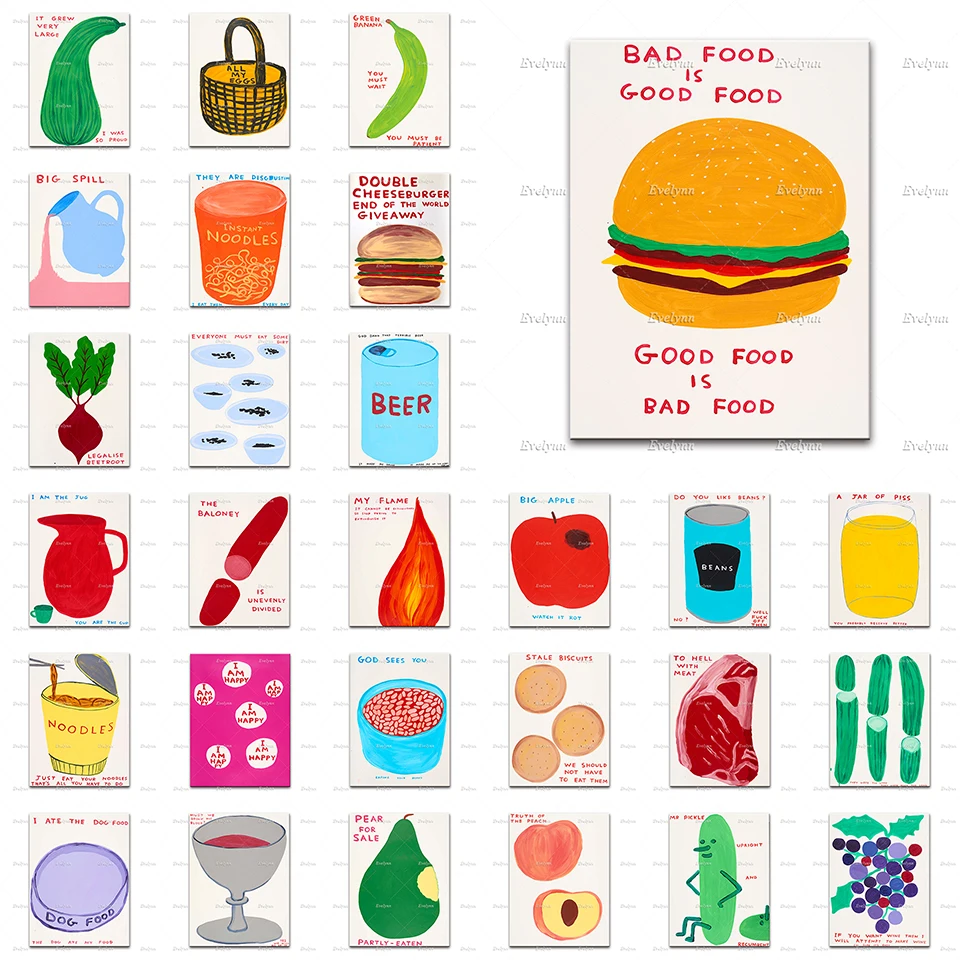 David Shrigley Art Posters,Contemporary Art,Hamburg Cocktail Pear Banana Basket Canned Apple Kitchen Decor Canvas Wall Art Print
David Shrigley Art Posters,Contemporary Art,Hamburg Cocktail Pear Banana Basket Canned Apple Kitchen Decor Canvas Wall Art Print