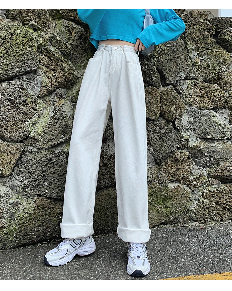 Featured Buttons High Waist Denim Pleated Mopping Trousers Style Old Daddy Pants Wide-leg White Straight Pants Loose Net Red Hot
Featured Buttons High Waist Denim Pleated Mopping Trousers Style Old Daddy Pants Wide-leg White Straight Pants Loose Net Red Hot