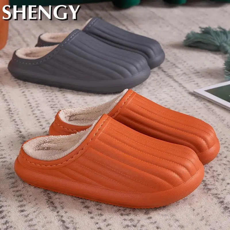 Winter Home Women Slipper Unisex Solid Color Waterproof Flat Slippers Warm Soft Couple Slides Non-Slip Bedroom Women Shoes
Winter Home Women Slipper Unisex Solid Color Waterproof Flat Slippers Warm Soft Couple Slides Non-Slip Bedroom Women Shoes