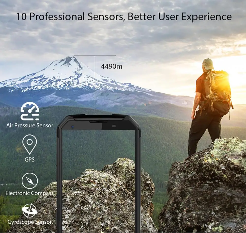 Мобильный телефон Blackview BV9500 Plus Android 9 0 Восьмиядерный 5 7 дюйма Helio P70 4 Гб ОЗУ 64 ПЗУ IP68