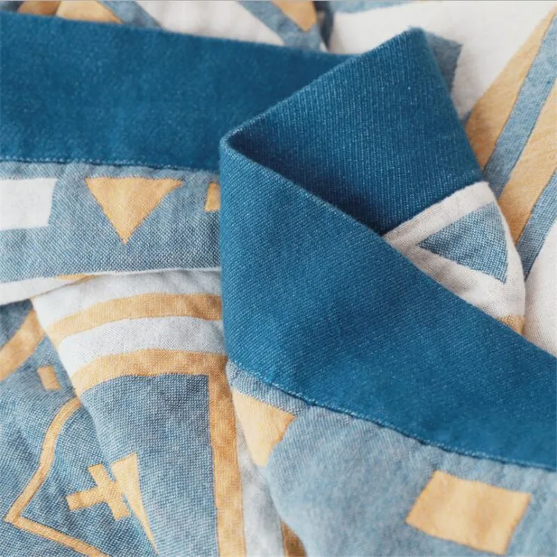 Five layers of cotton yarn Wave pattern blanket towel quilt nap blanket sofa throw blanket bed cover blanket for Home Decoration
Five layers of cotton yarn Wave pattern blanket towel quilt nap blanket sofa throw blanket bed cover blanket for Home Decoration