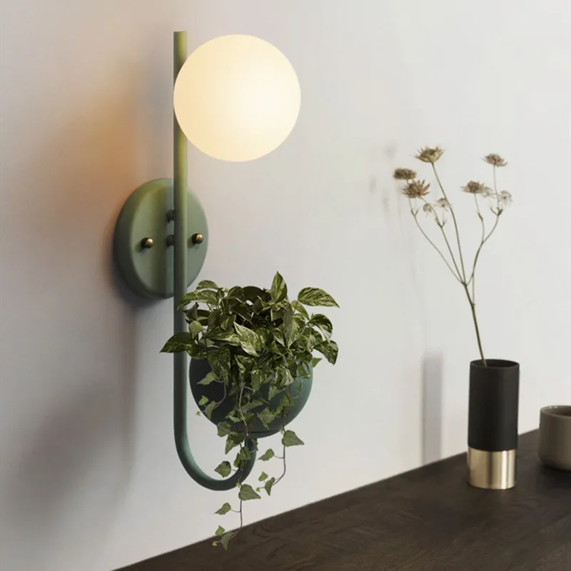 Designer Retro BedroomGlass Ball Plant LED Wall Lamp Nordic Bedside Restaurant Mirror Wall Lighting Fixtures Free Shipping
Designer Retro BedroomGlass Ball Plant LED Wall Lamp Nordic Bedside Restaurant Mirror Wall Lighting Fixtures Free Shipping